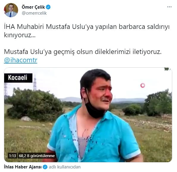İYİ Partili Lütfü Türkkan'ın korumalarından İHA muhabirine çirkin saldırı